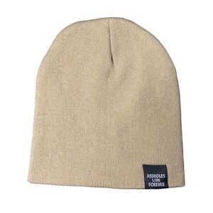 Official Assholes Live Forever™ Tan Beanie